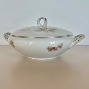 FUKAGAWA VINTAGE ARITA PATTERN 904 PINE CONE DESIGN TUREEN COVERED SERVING DISH